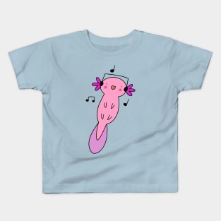 Headphones Axolotl Kids T-Shirt